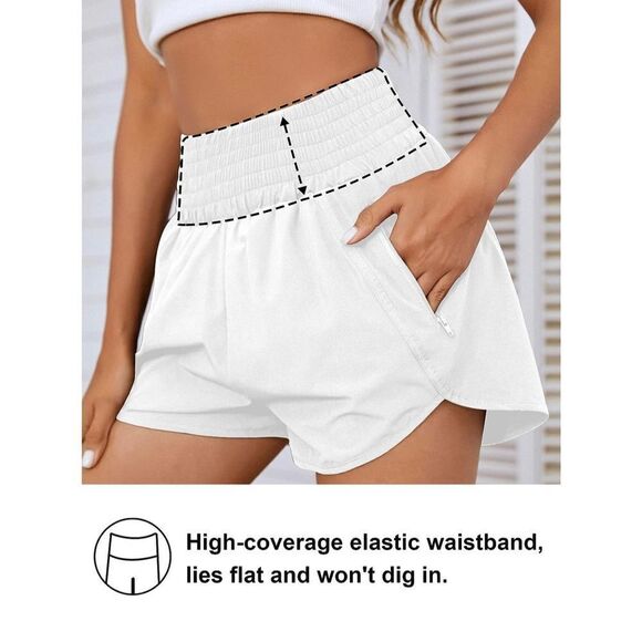 NEW BMJL Super High Waisted Running Shorts Zipper Pocket XS - Picture 2 of 6